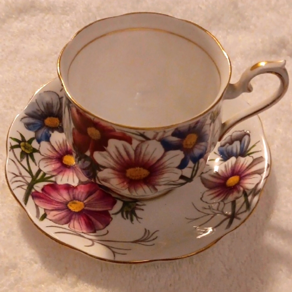 Royal Albert Bone China Saucer with Gold Accents